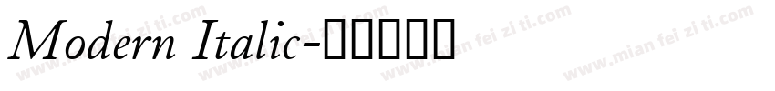 Modern Italic字体转换